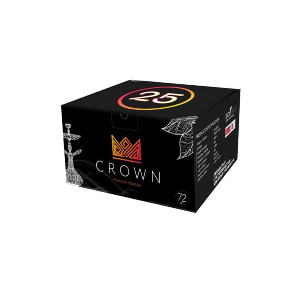 Crown 25мм/72шт уголь для кальяна