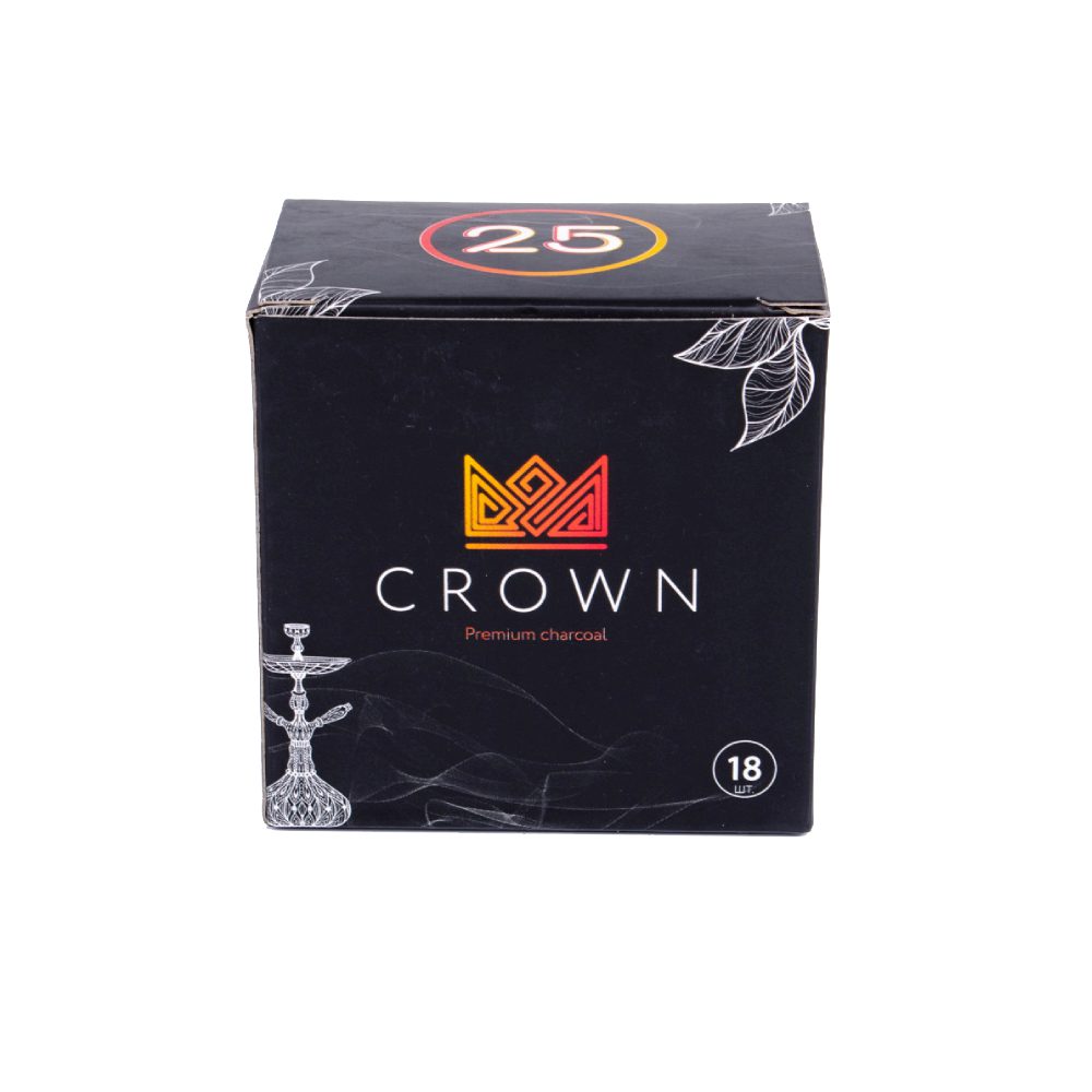 Crown 25мм/18шт уголь для кальяна