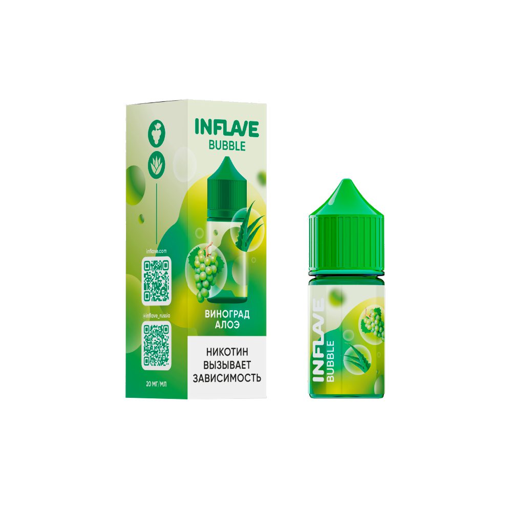 Inflave Bubble salt (виноград/алое) 20mg M