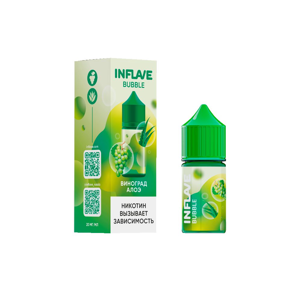 Inflave Bubble salt (виноград/белый чай) 20mg M