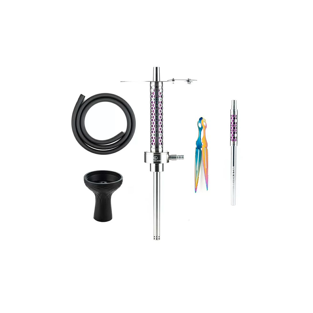 Кальян 7-Star Smog Factory TH 7 (серебро/фиолетовый)