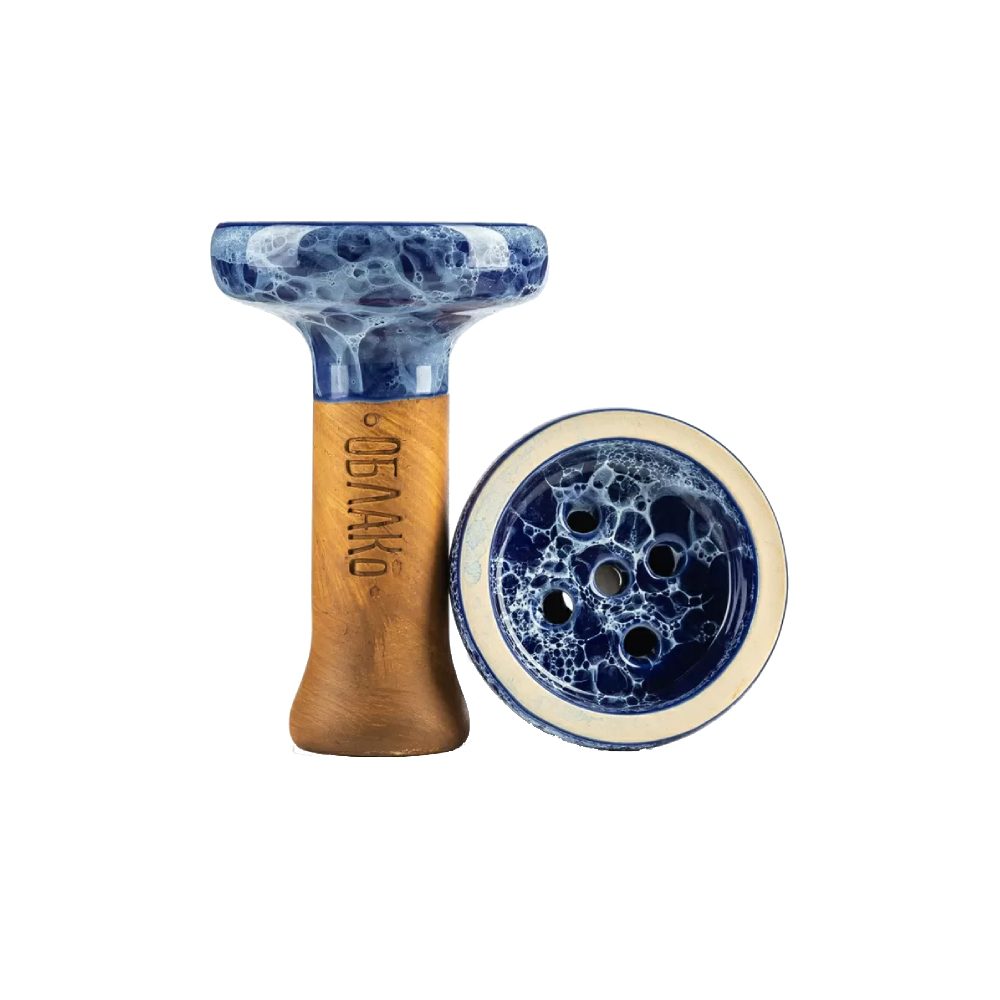 Облако Black Glaze Top (бело-синий мрамор) чаша для кальяна