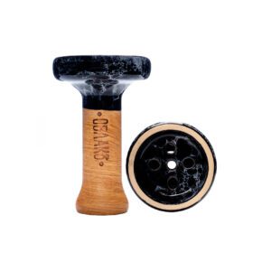 Облако Black Glaze Top (черно-белый мрамор) чаша для кальяна