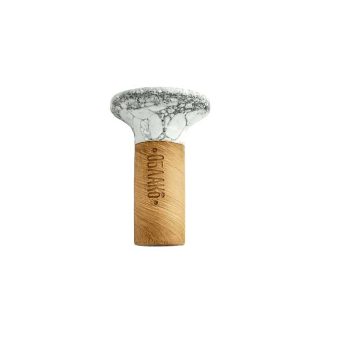 Облако Flow (чёрный/бело-чёрный мрамор) чаша для кальяна