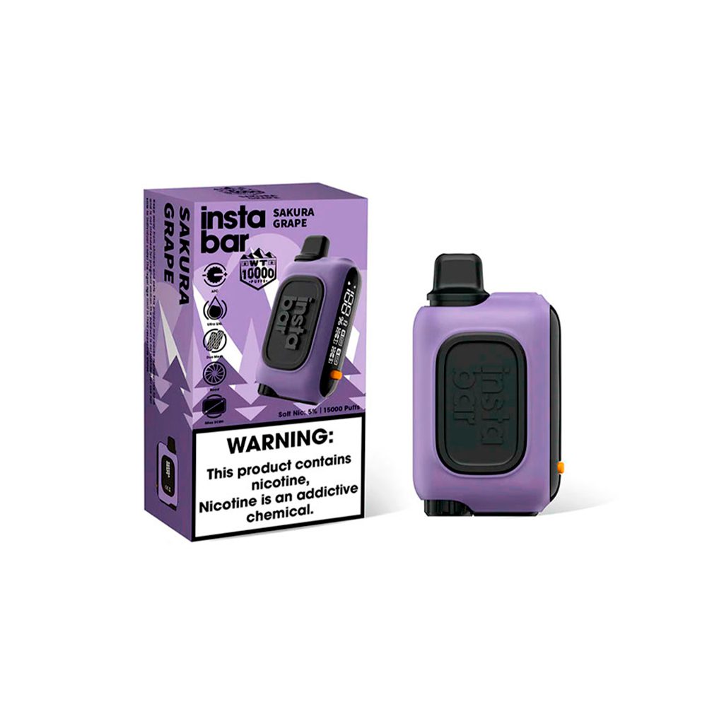 Instabar 10000 (сакура/виноград) M