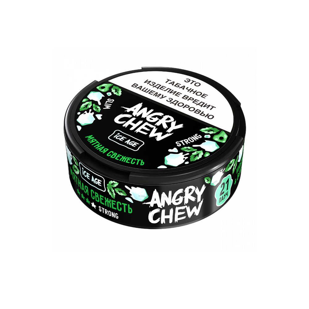 Жевательный табак Angry Chew slim (мятная свежесть) strong 12гр M