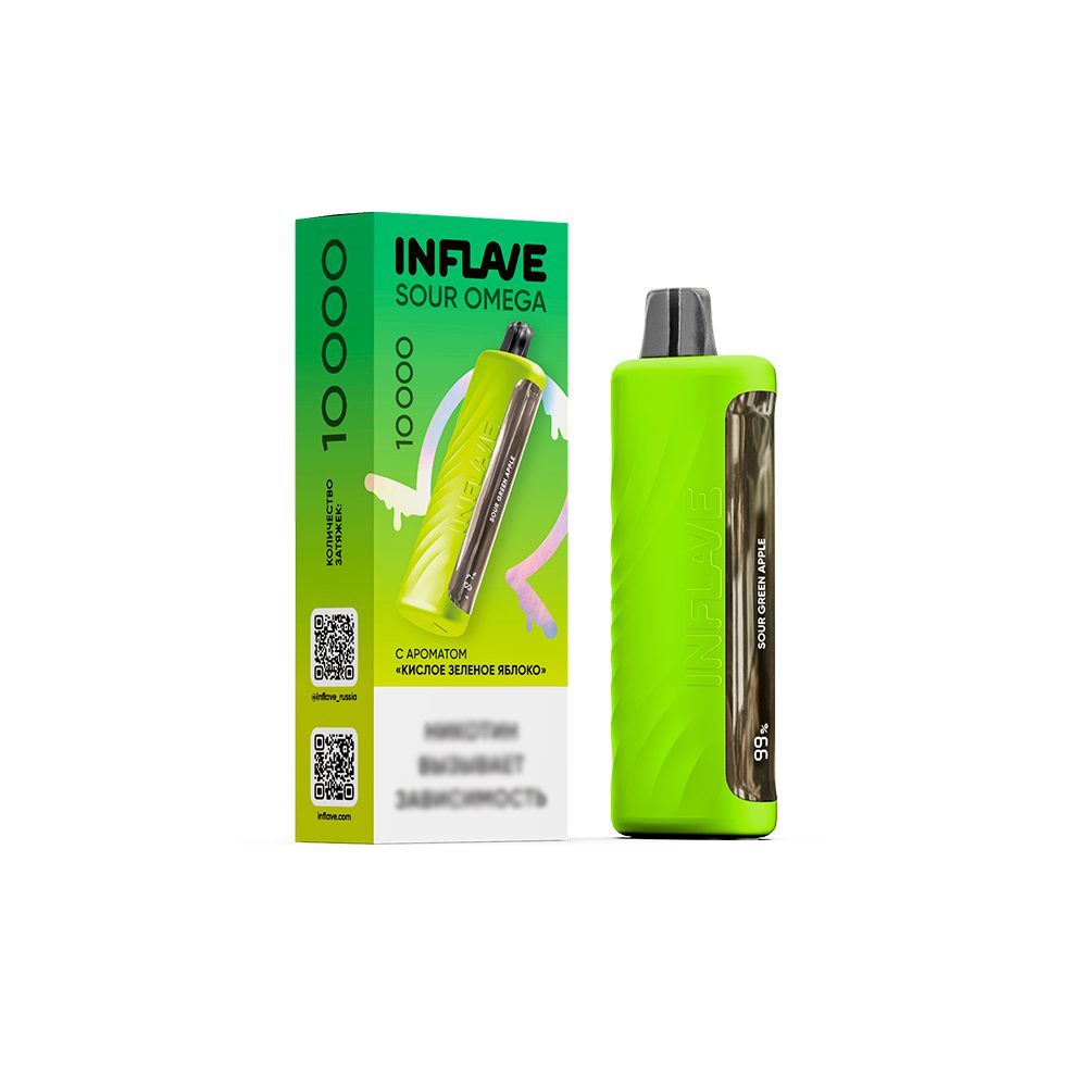Inflave Sour Omega 10000 (кислое зеленое яблоко) M