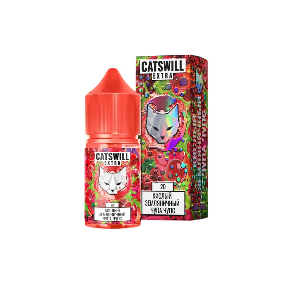 Catswill Extra salt (кислый земляничный чупа чупс) 20mg M