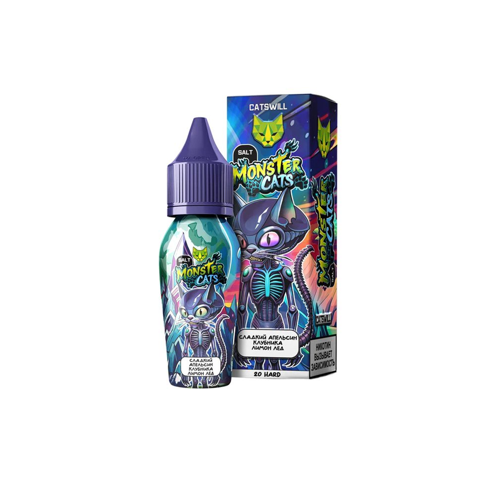 Catswill Monster Cats salt (апельсин/клубника/лимон/лед) 20mg M