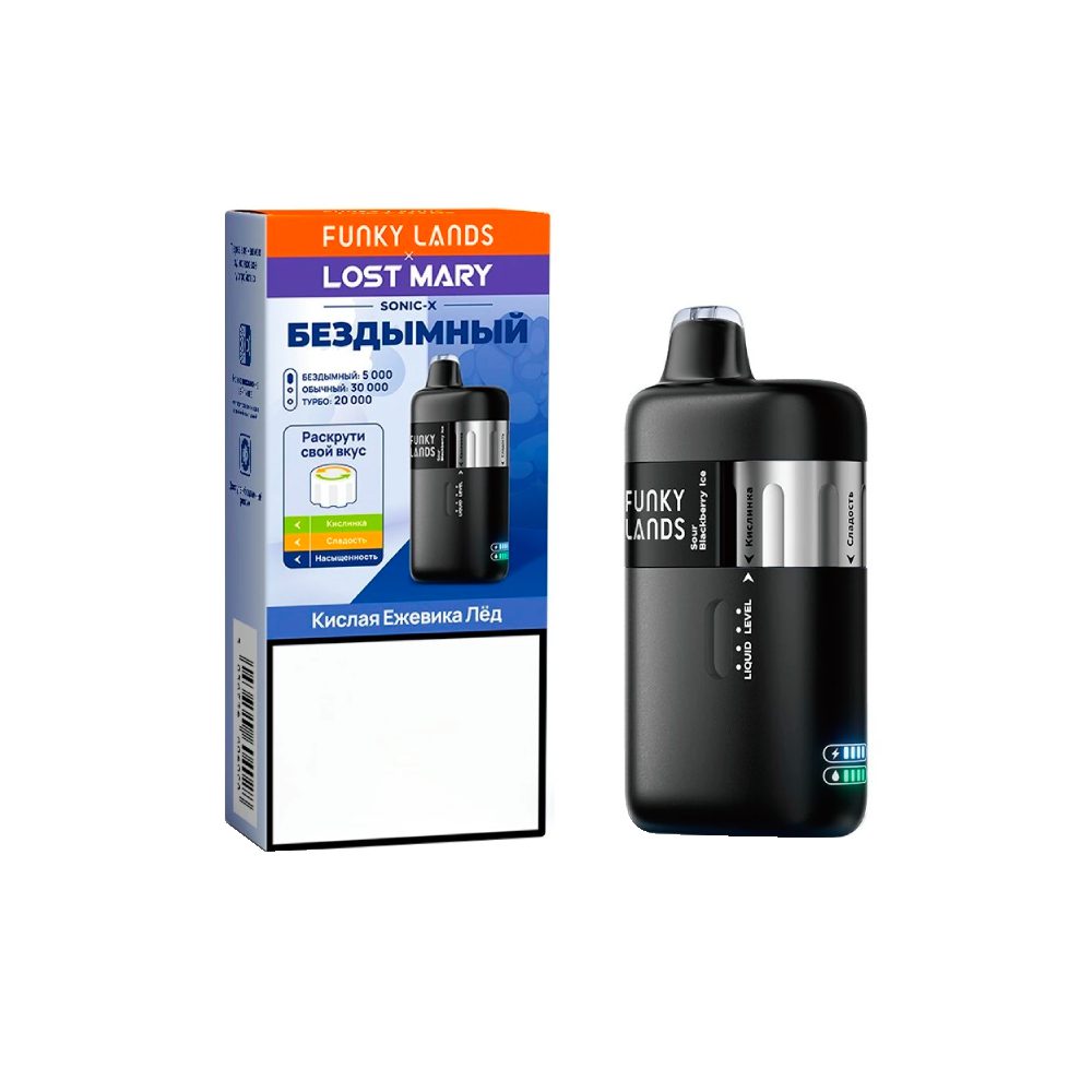 Funky Lands x Lost Mary Sonic X 30000 (кислая ежевика/лед) M