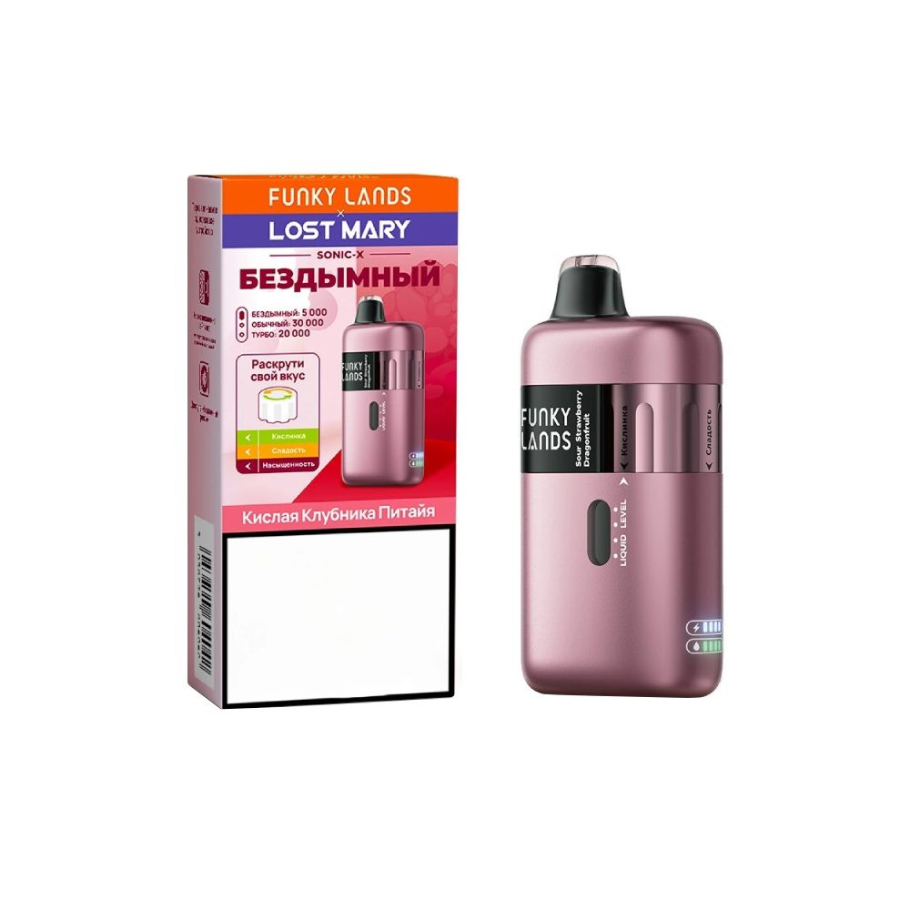Funky Lands x Lost Mary Sonic X 30000 (кислая клубника/питайя) M