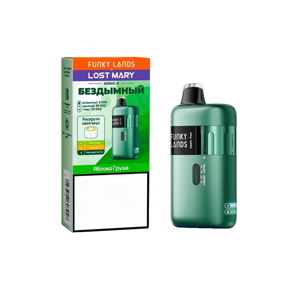 Funky Lands x Lost Mary Sonic X 30000 (яблоко/груша) M