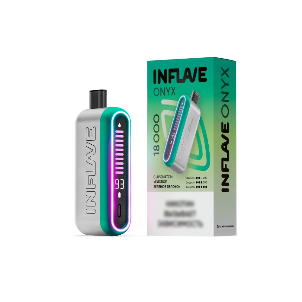 Inflave Onyx 18000 (кислое зеленое яблоко) M