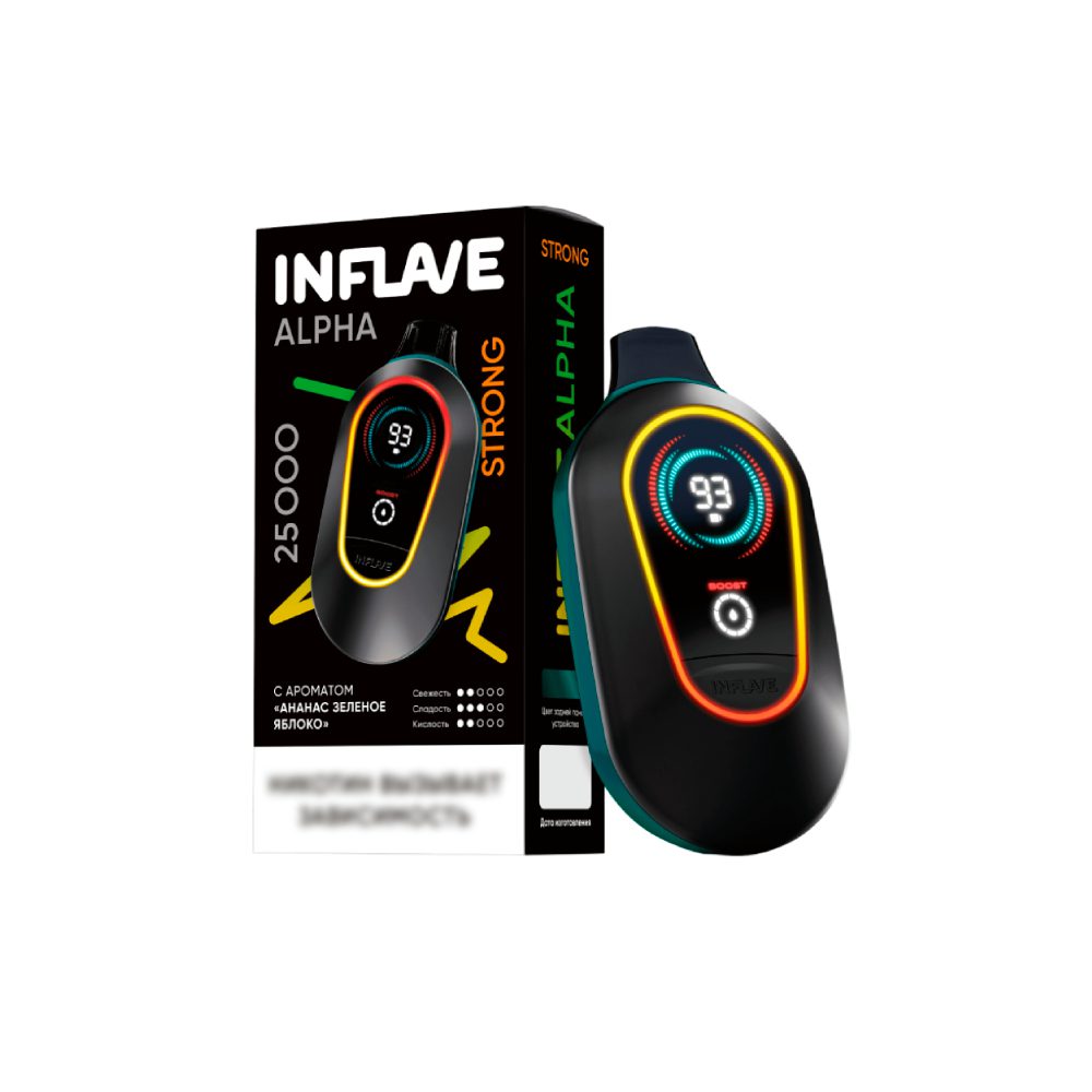 Inflave Alpha Strong 25000 (ананас/зеленое яблоко) M