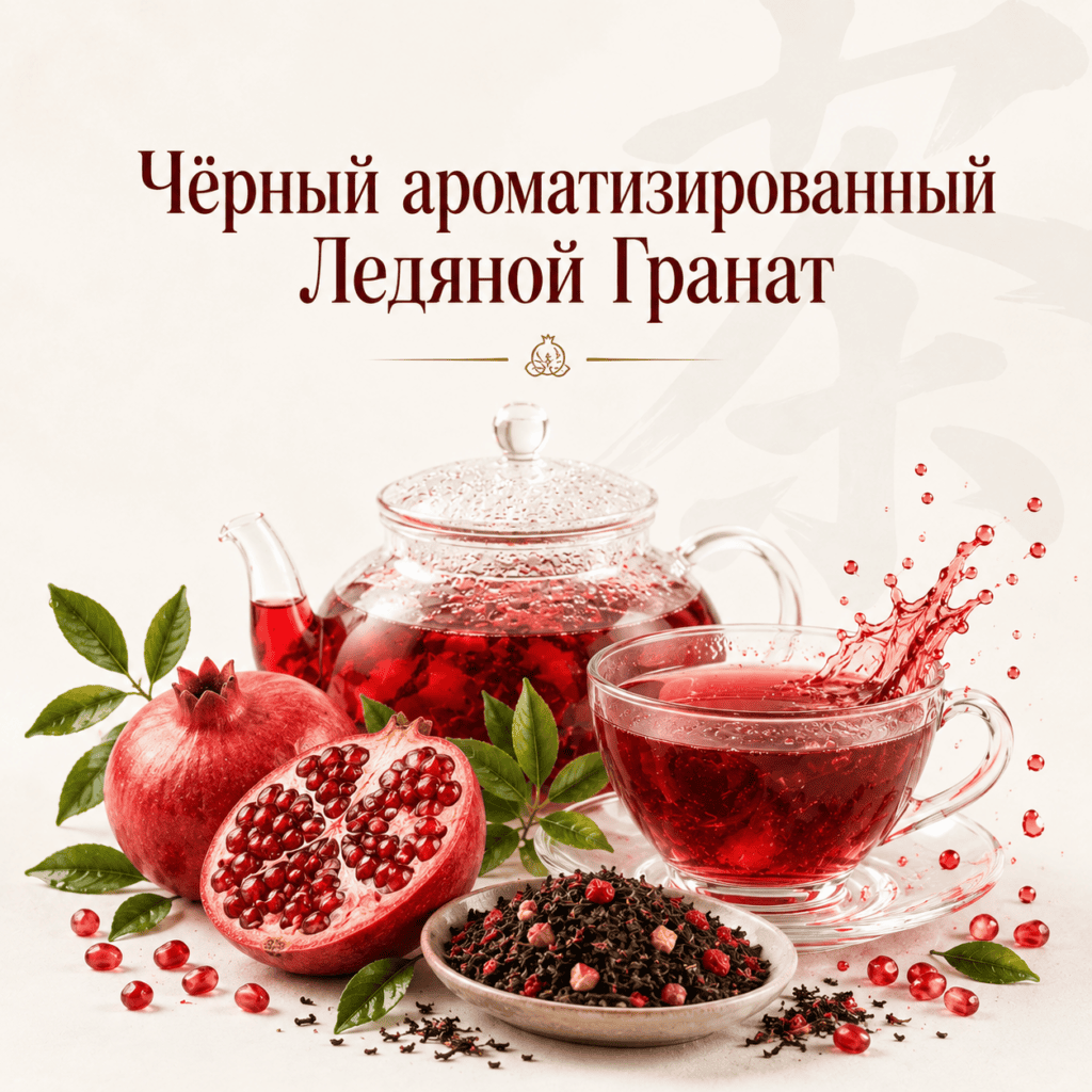 Чёрный ароматизированный "Ледяной Гранат" 50 гр