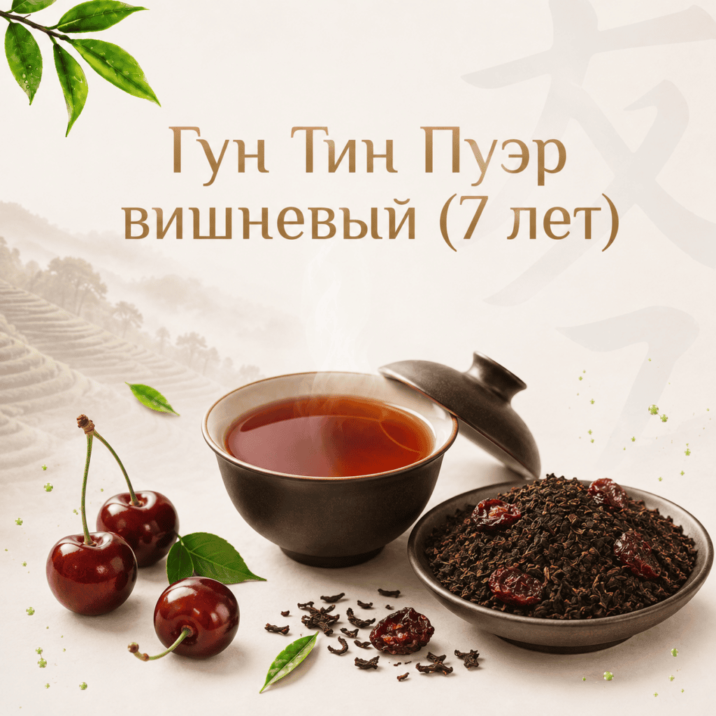 Гун Тин Пуэр вишневый (7 лет) 50 гр