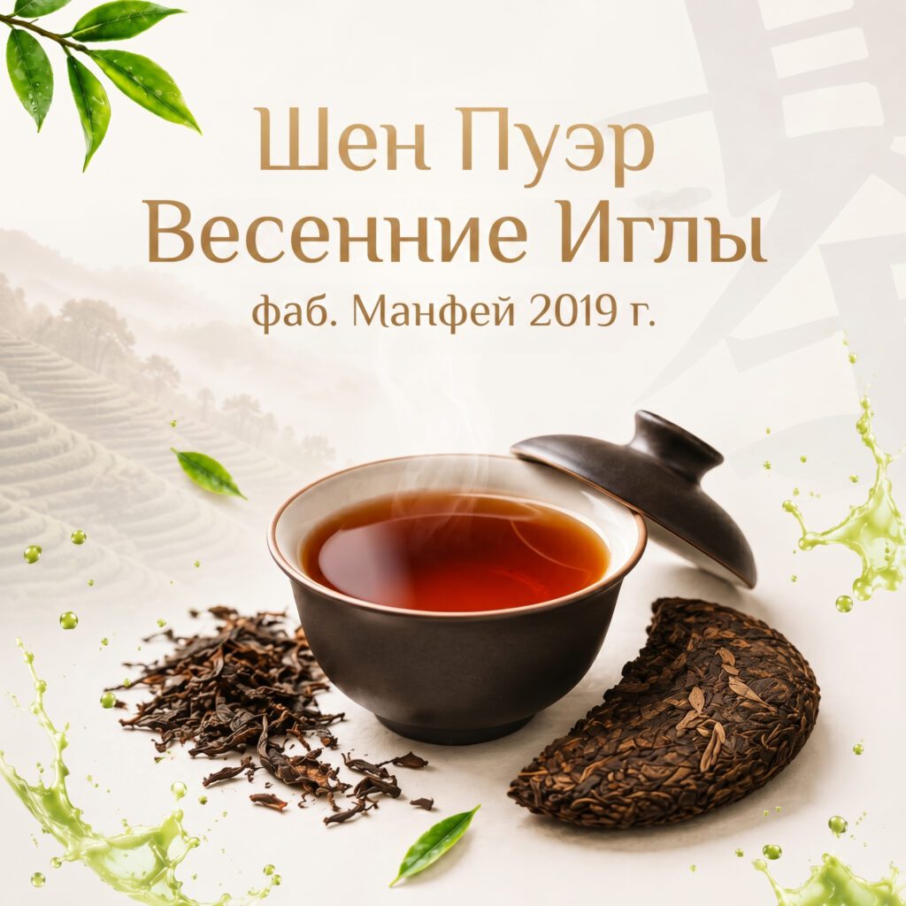 Шен Пуэр Весенние Иглы (фаб. Манфей 2019 г.) 150 гр