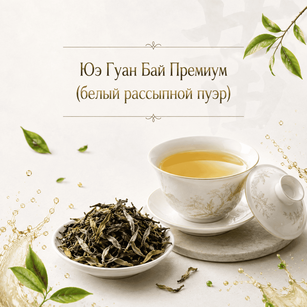 Юэ Гуан Бай Премиум (белый рассыпной пуэр) 25 гр